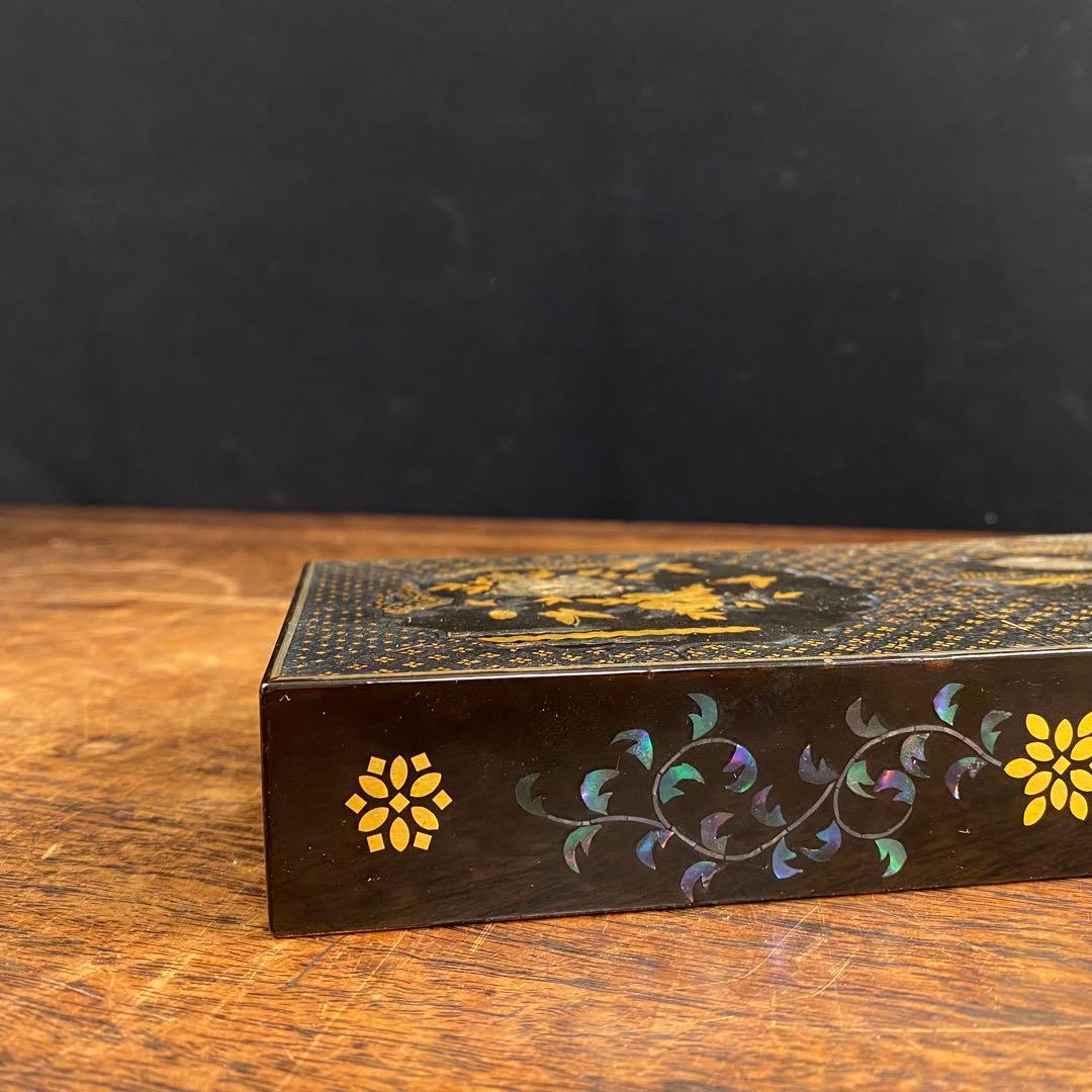 螺鈿箱　螺鈿細工