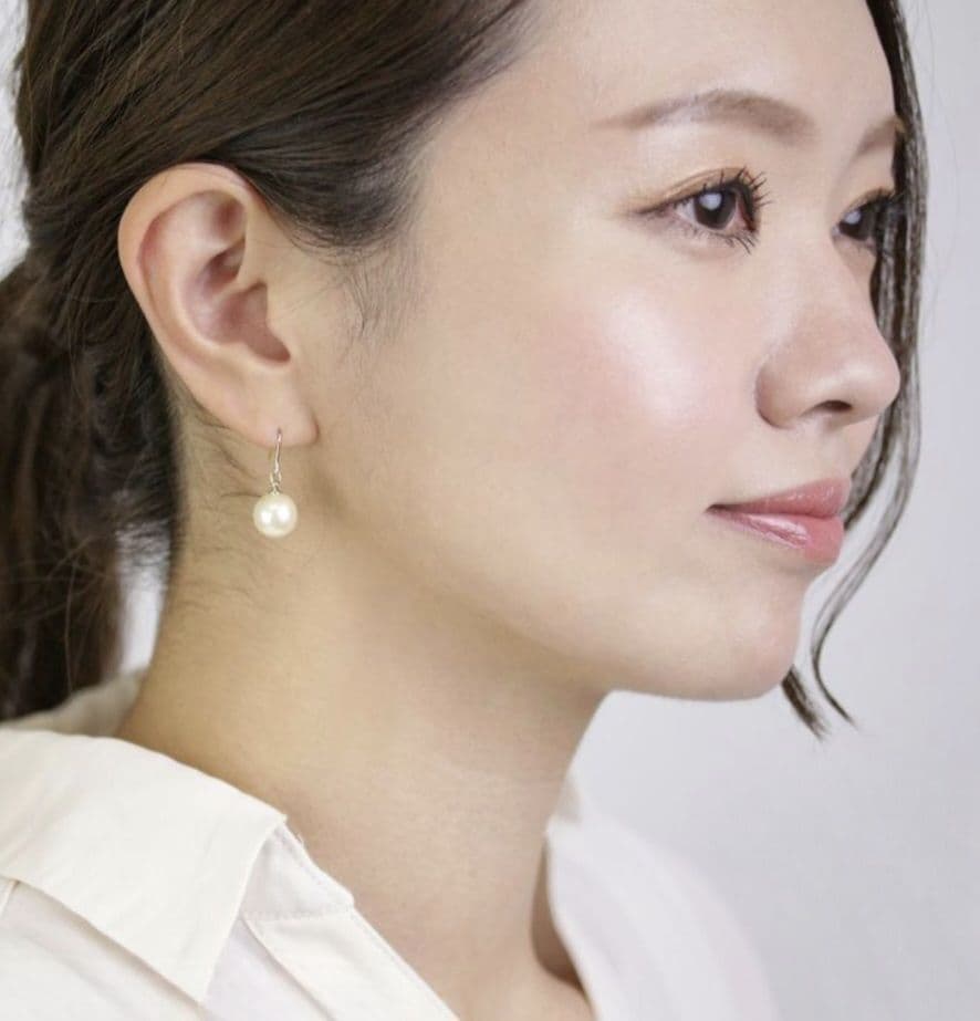 k18 あこや真珠 フックピアス