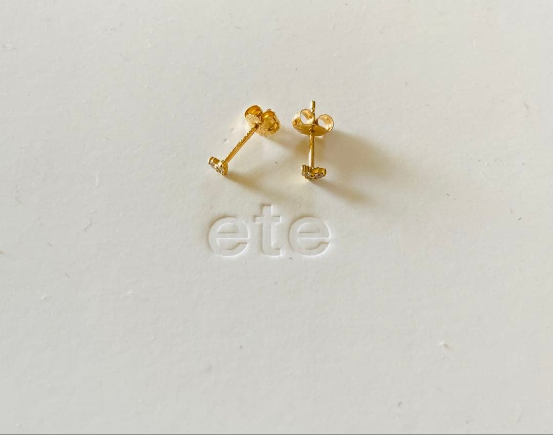 専用！美品 ete エテ K18 ダイヤモンド ゴールド ハートピアス