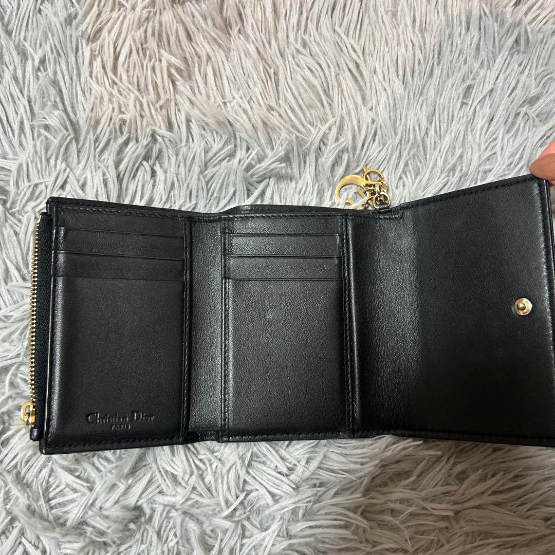 Christian Dior ブラック 三つ折り財布