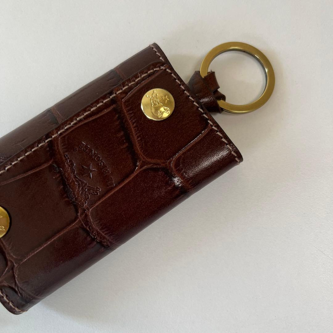 新品　IL BISONTE イルビゾンテ　キーケース　レザー　クロコ型押し　6連