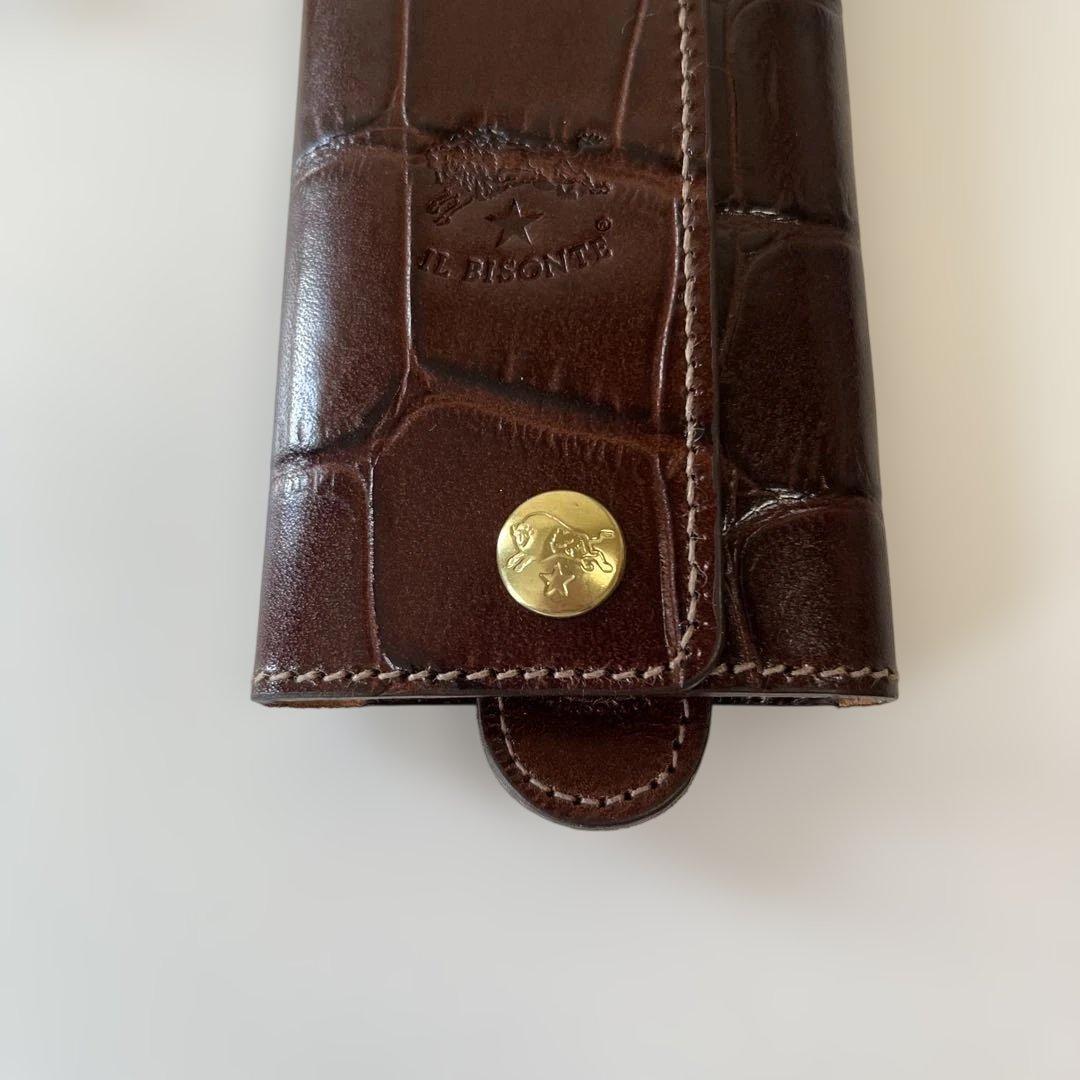 新品　IL BISONTE イルビゾンテ　キーケース　レザー　クロコ型押し　6連