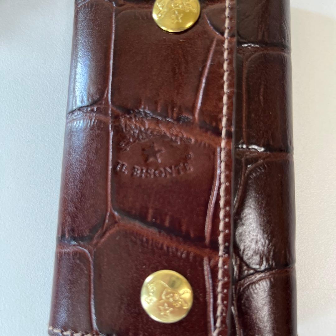 新品　IL BISONTE イルビゾンテ　キーケース　レザー　クロコ型押し　6連