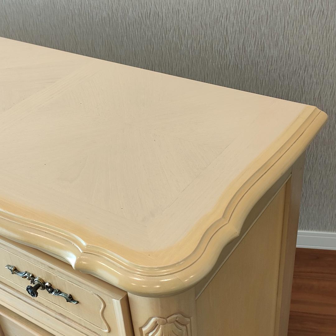 フレンチ　アンティーク　チェスト　引出し5杯　開き扉