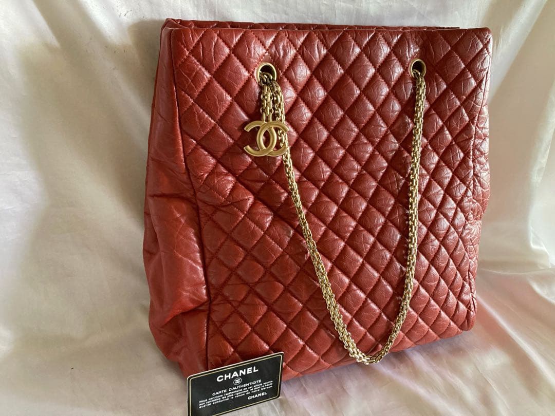 ちの様♡CHANEL マトラッセ　チェーントートバッグ　チェーンバッグ　レザー