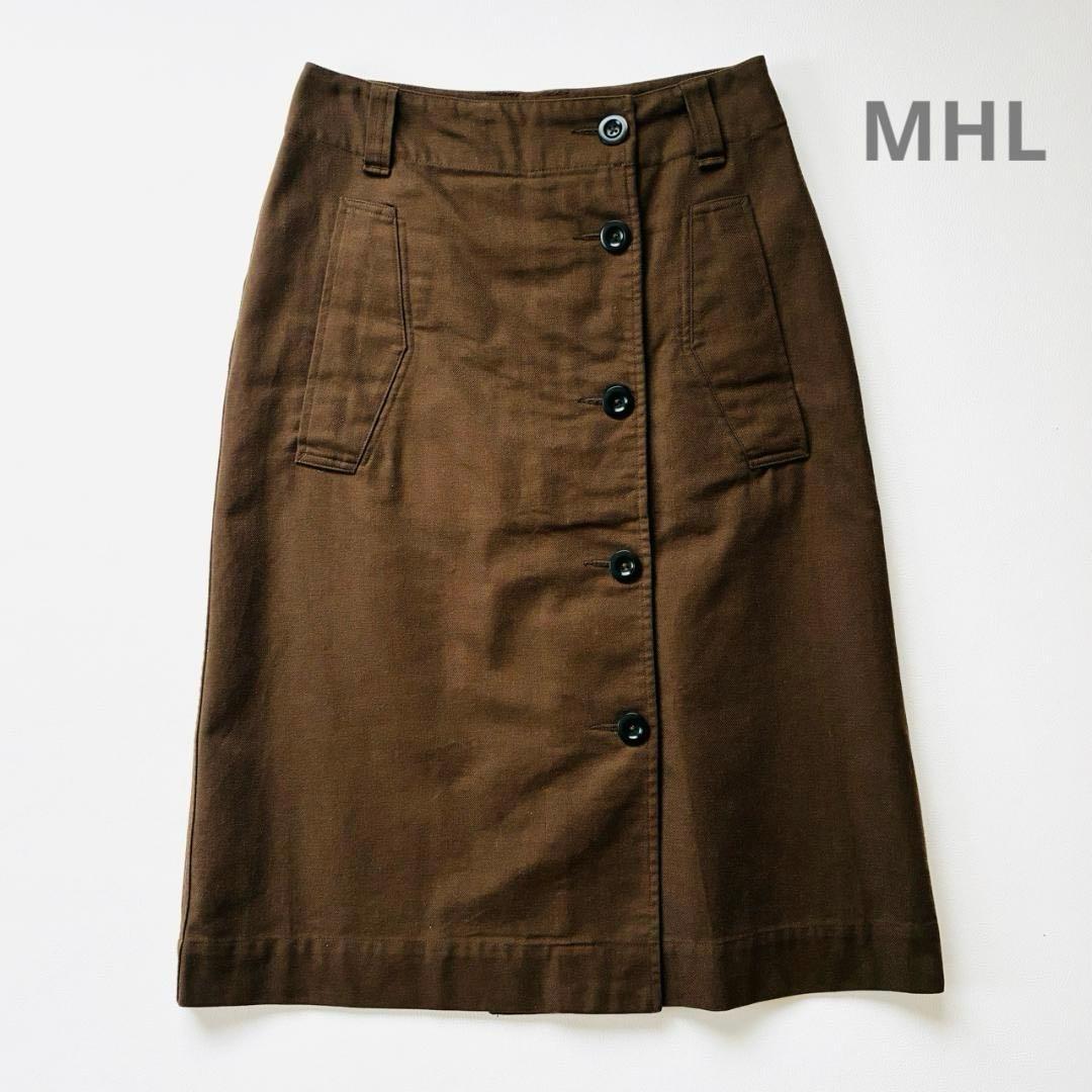 マーガレットハウエル MHL ワークウェア コットン ツイル スカート