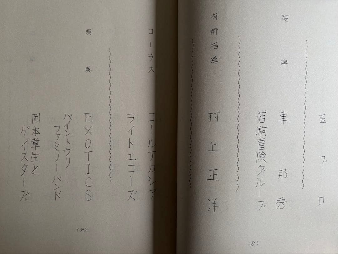8時だョ!全員集合665台本 ザ・ドリフターズ 沢田研二 松田聖子 中森明菜