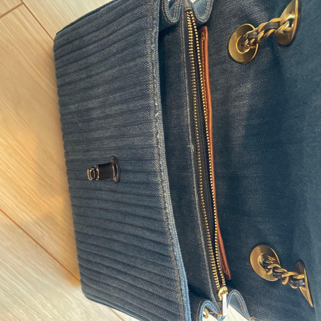 brandcrate　　coach デニム ショルダーバッグ 花型ボタン