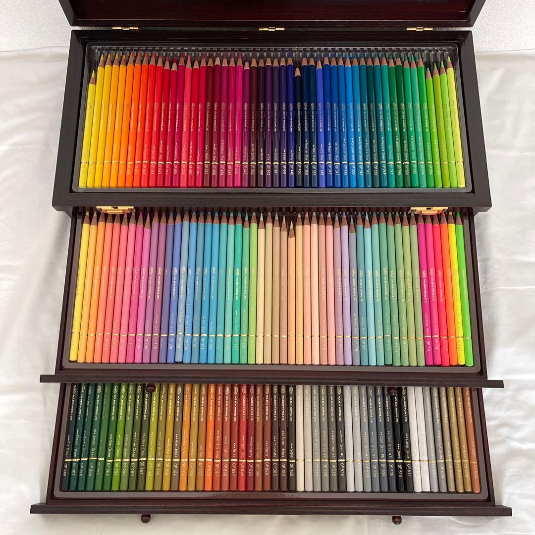 ホルベイン アーチスト色鉛筆 木函セット　150色セット　木箱