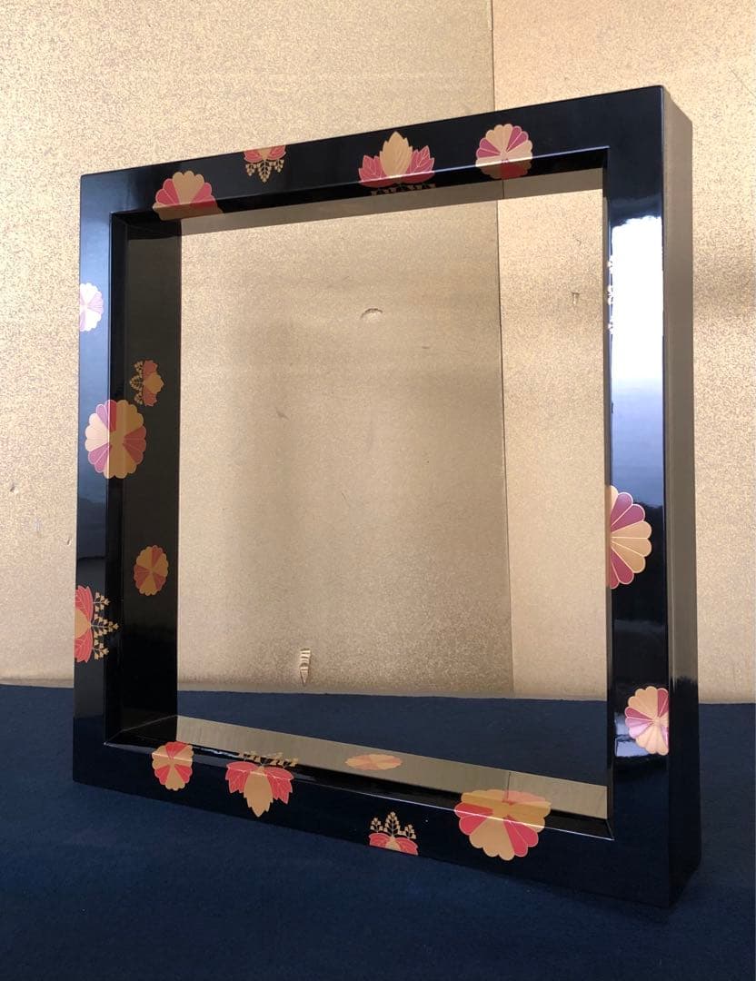 《レ》輪島塗 高台寺蒔絵 炉縁 蒔絵師 松村建 塗師 量平 共箱251111う6