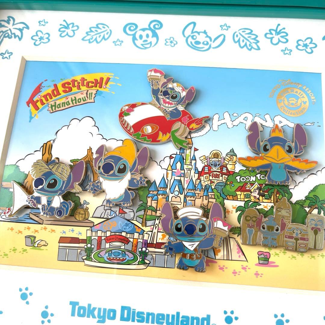 レア　未使用品　スティッチ フォトフレーム ピンバッジ6点　東京ディズニーランド