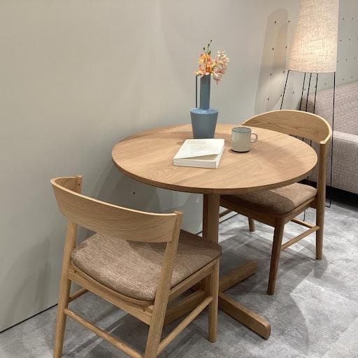 【美品】ウニコ　LENKI(レンキ)　ラウンドテーブル Φ800　ナチュラル