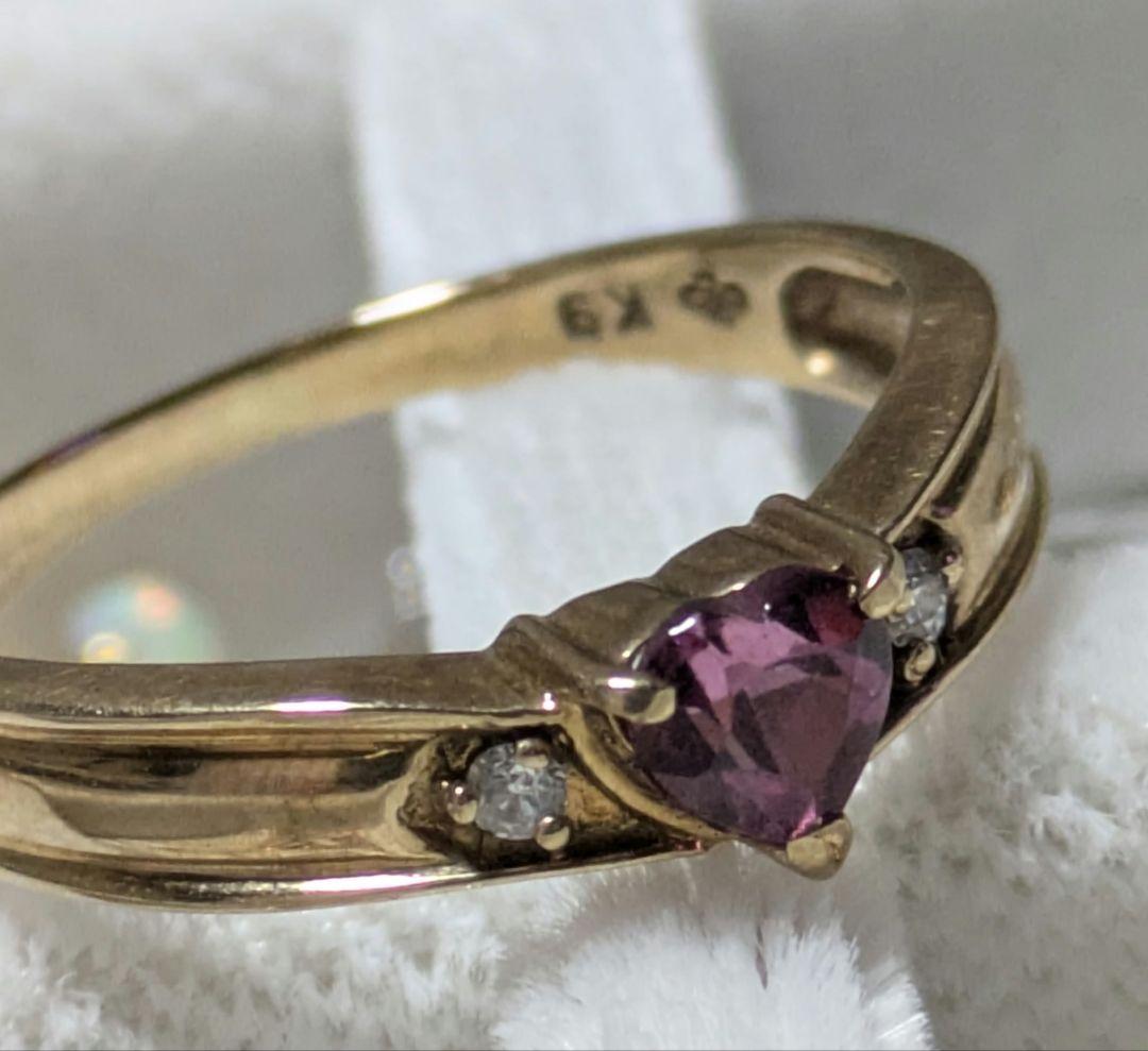 コ*コ様 K9 ハート型ストーンリング