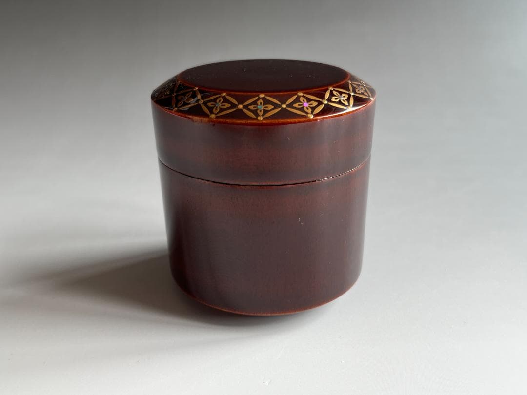 薄茶器　誠中斎　面七宝蒔絵　雪吹　立花大亀書付