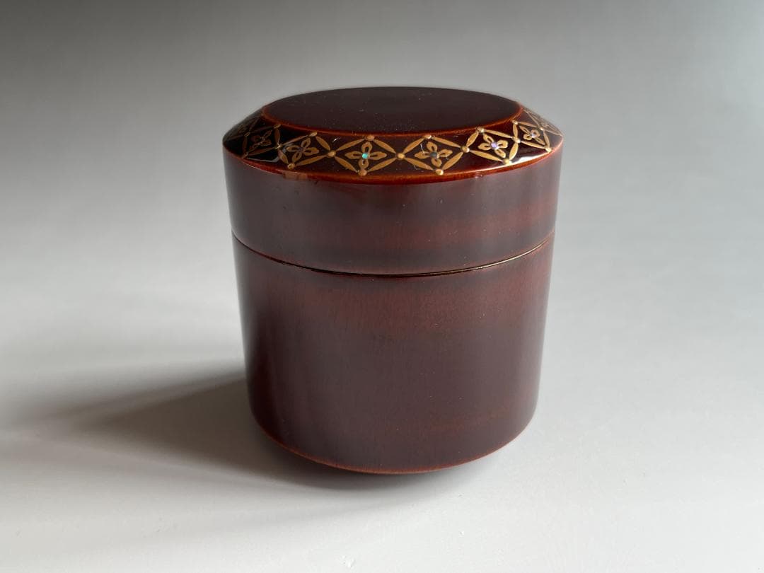 薄茶器　誠中斎　面七宝蒔絵　雪吹　立花大亀書付