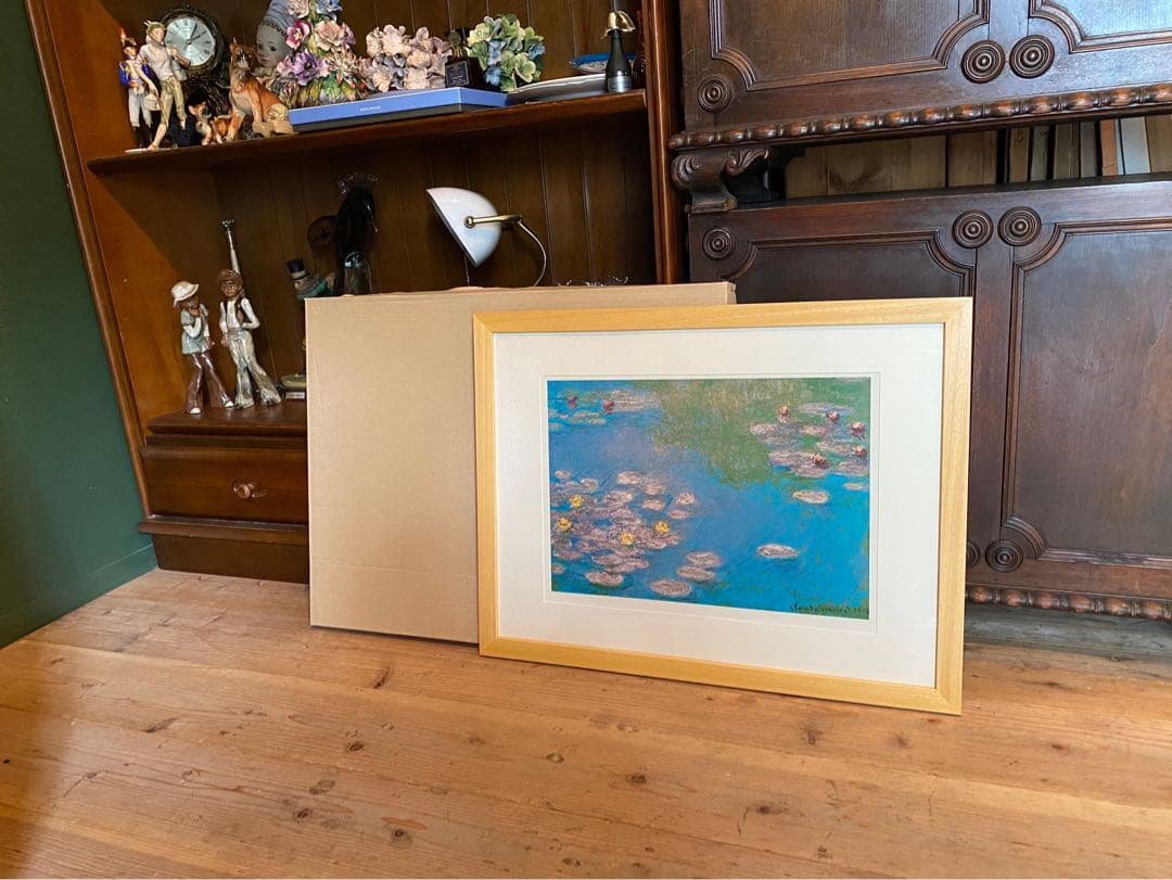 クロード•モネ 睡蓮 アート 額縁 インテリア アンティーク