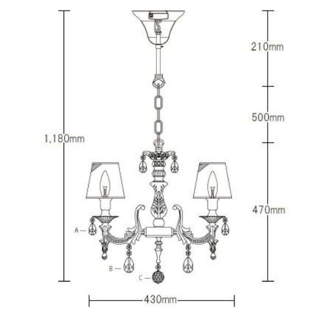 ホワイトアンティークシャンデリア