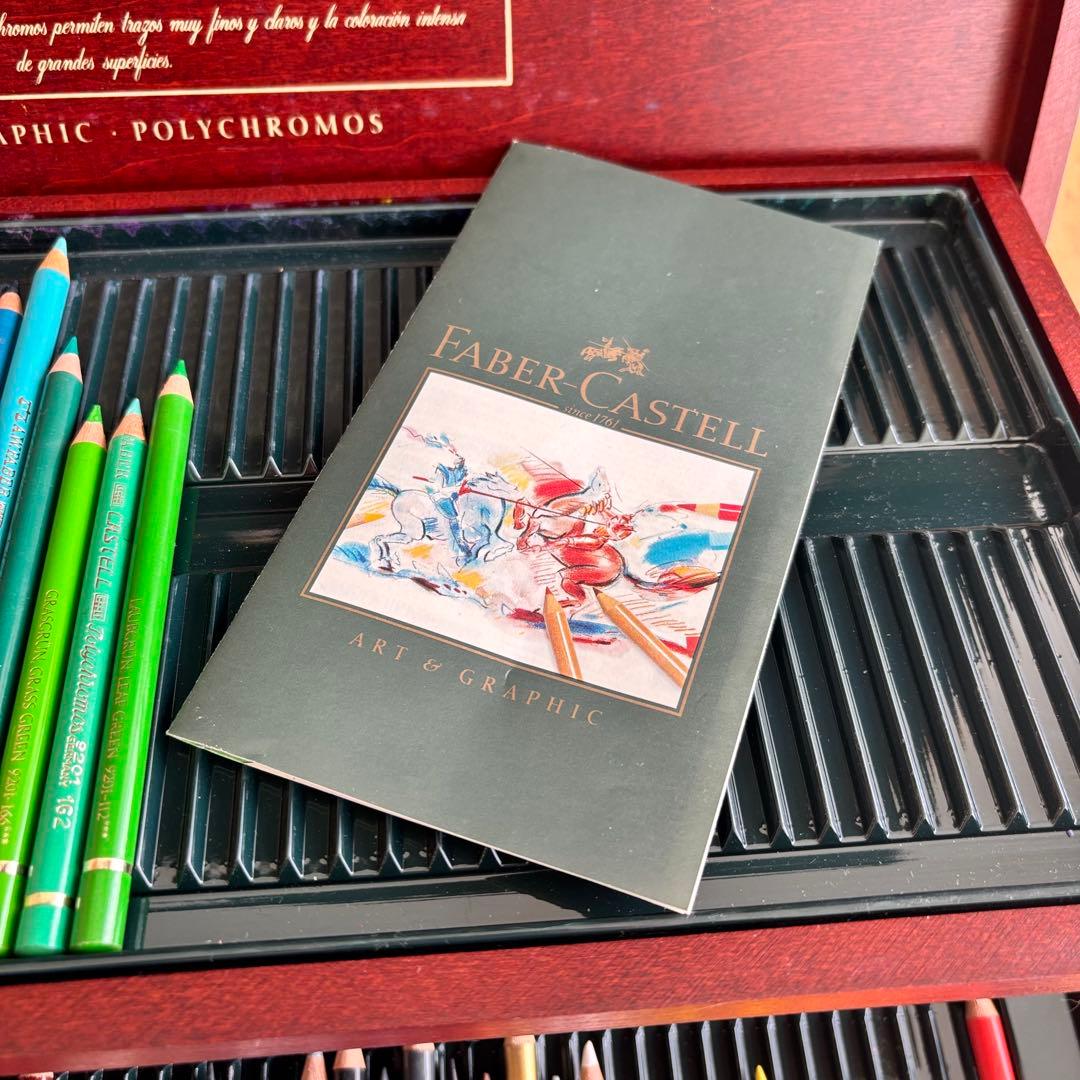 FaberCastellファーバーカステル ポリクロモス 木箱入 78本 美品