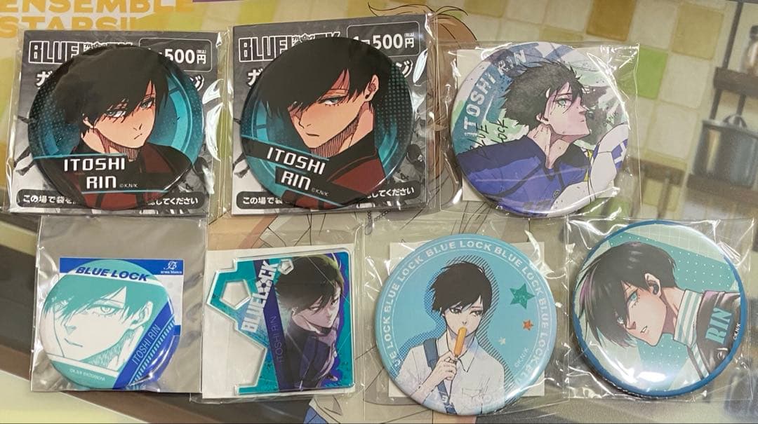 ブルーロック　凛 缶バッジ　アクリル AMNIBUS くじ　ガチャっとくじ　原作
