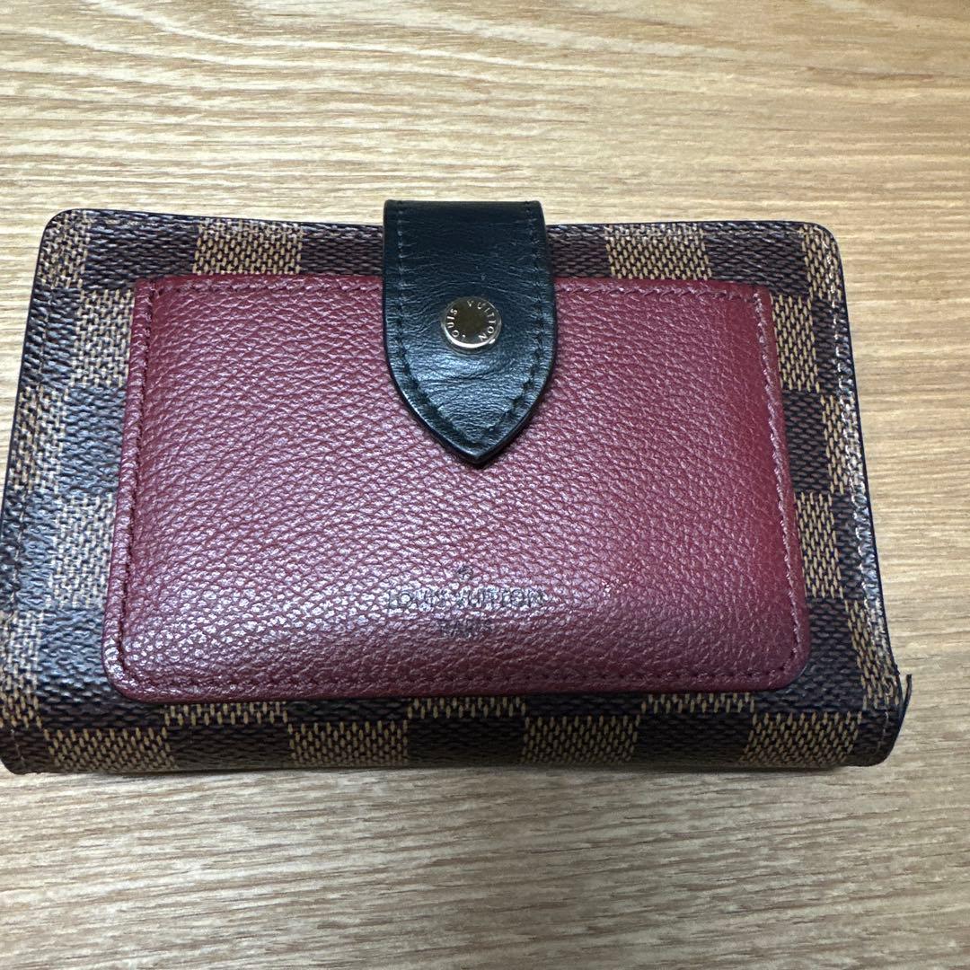 Louis Vuitton 二つ折り財布 ブラウン/ワインレッド