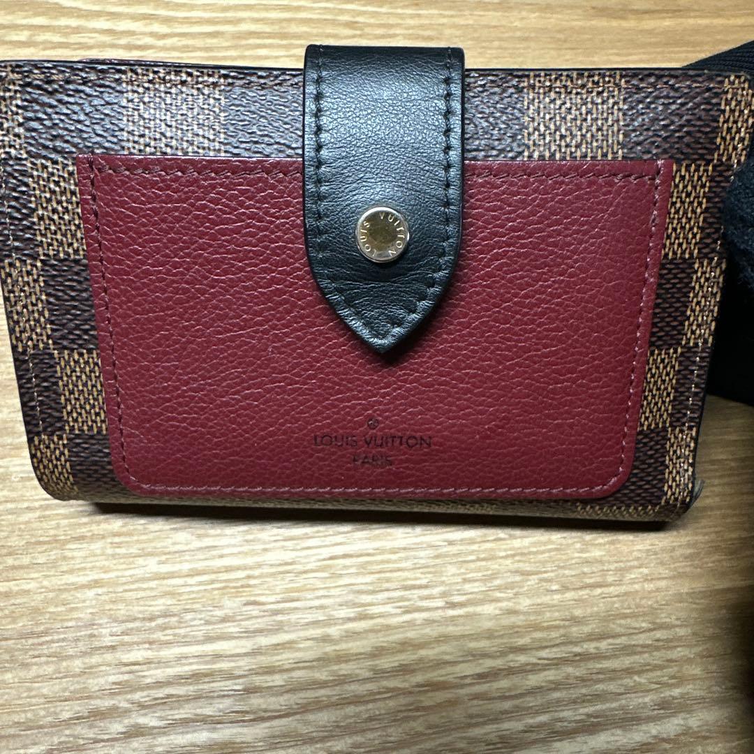 Louis Vuitton 二つ折り財布 ブラウン/ワインレッド