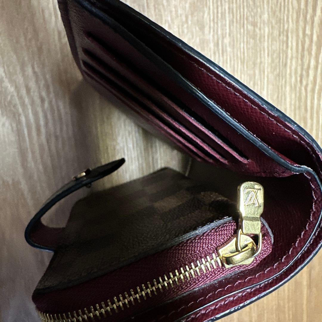 Louis Vuitton 二つ折り財布 ブラウン/ワインレッド