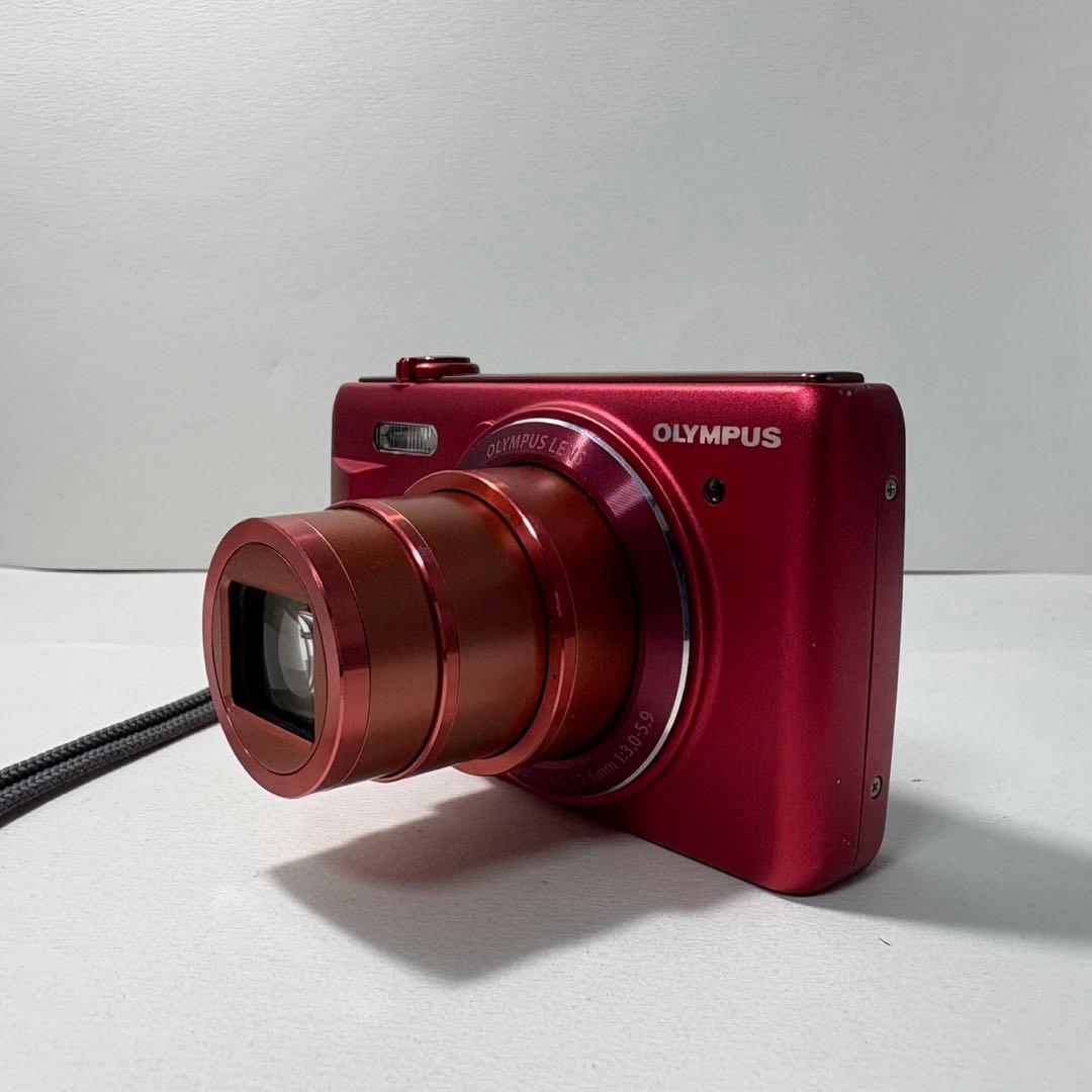 【美品】OLYMPUS VR-37 オリンパス レッド 赤 デジタルカメラ