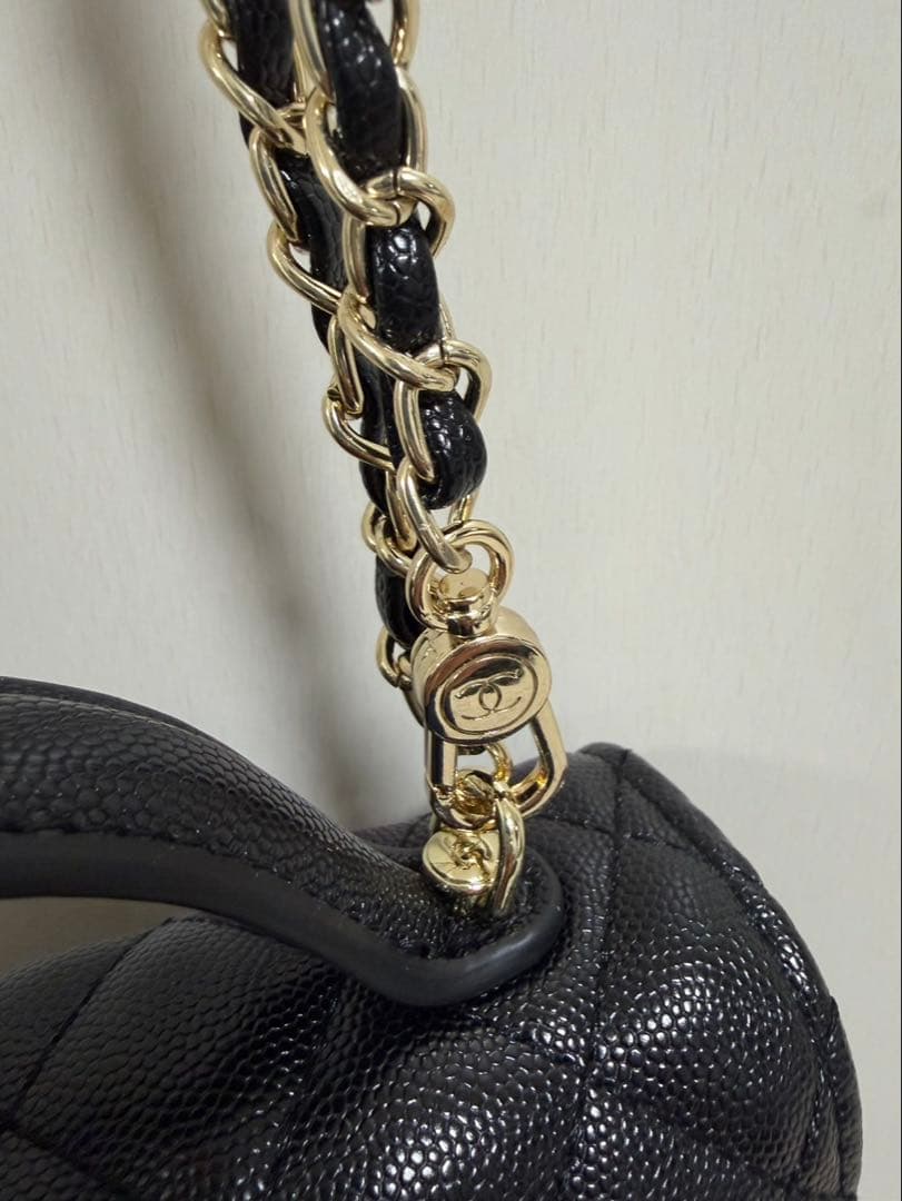 シャネル ノベルティ トップハンドル ショルダーリュックバッグ キャビアスキン