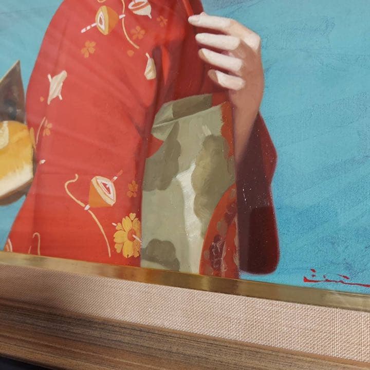 清水悦男　絵画　春風の行方　原作　油絵