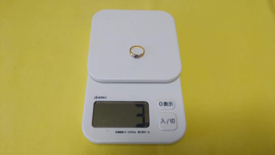 K18 Pt900コンビ ルビーの指輪