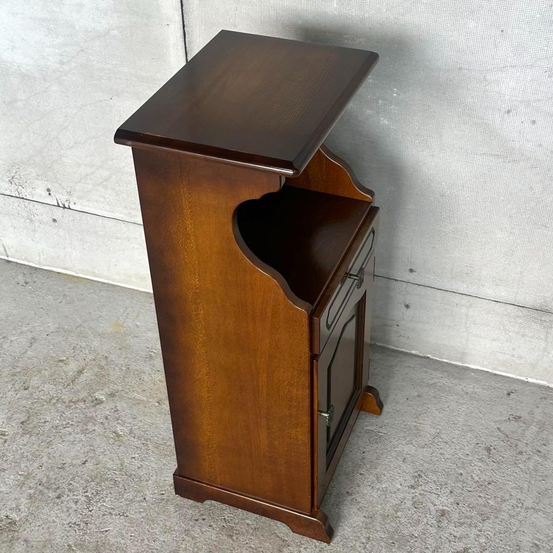 ✿Karimoku✿カリモク コロニアル 花台 収納棚 レトロモダン家具