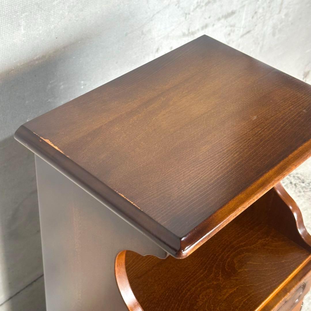 ✿Karimoku✿カリモク コロニアル 花台 収納棚 レトロモダン家具