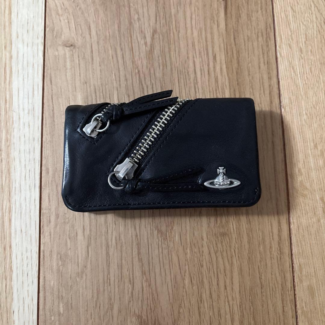 Vivienne Westwood レザー ダブルファスナーキーケース
