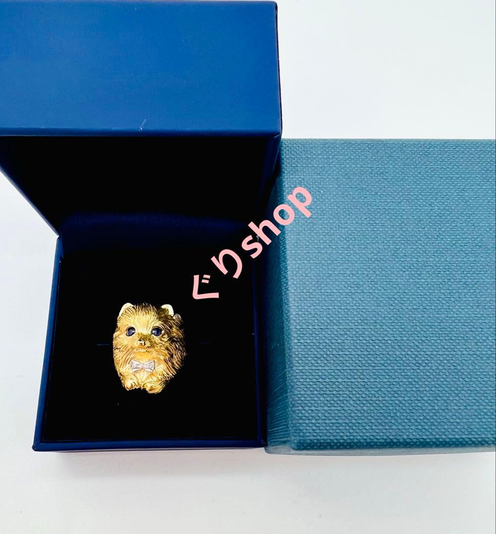 k18 犬 モチーフ リング