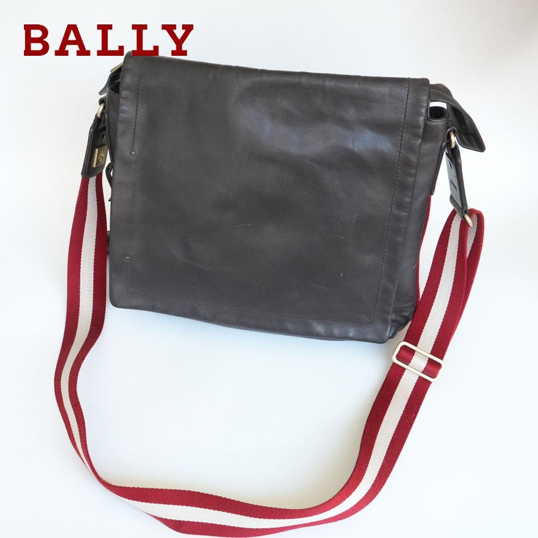 Bally バリー ショルダーバッグ レザー トローブ ビジネス 黒 メンズ