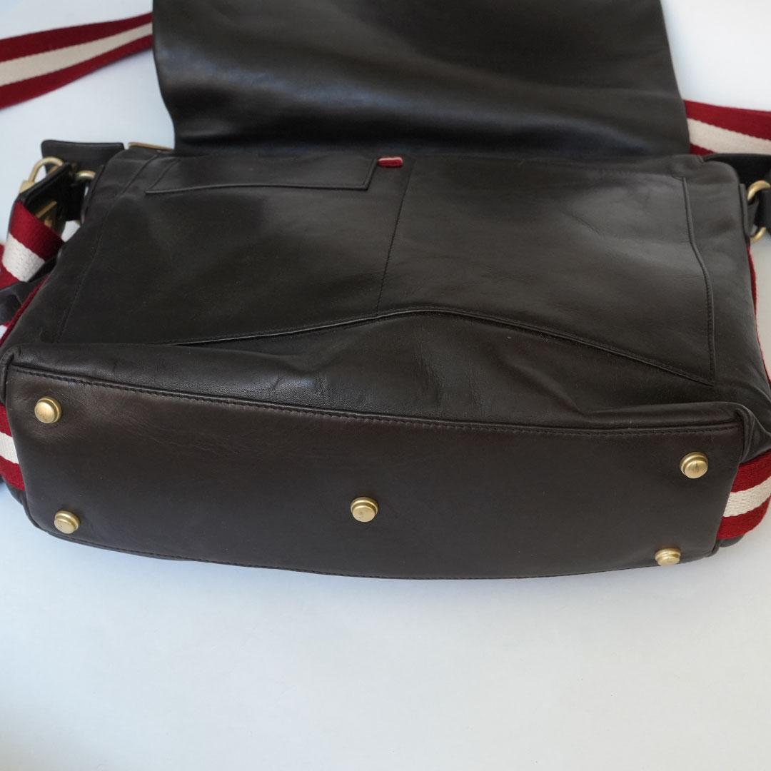 Bally バリー ショルダーバッグ レザー トローブ ビジネス 黒 メンズ