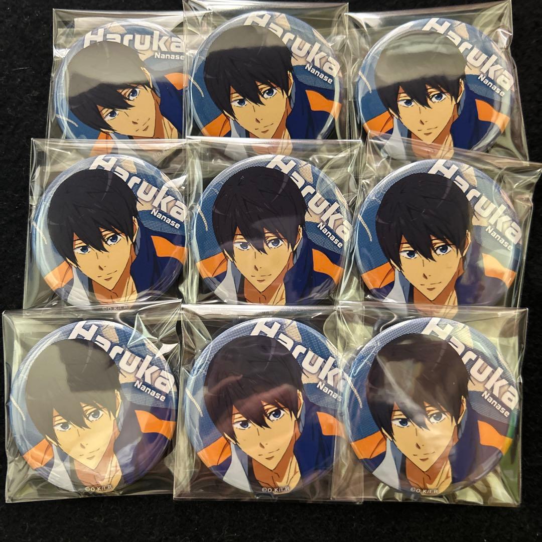 【未使用】Free! RW夢 第2弾缶バッジ 七瀬遙 9個セット