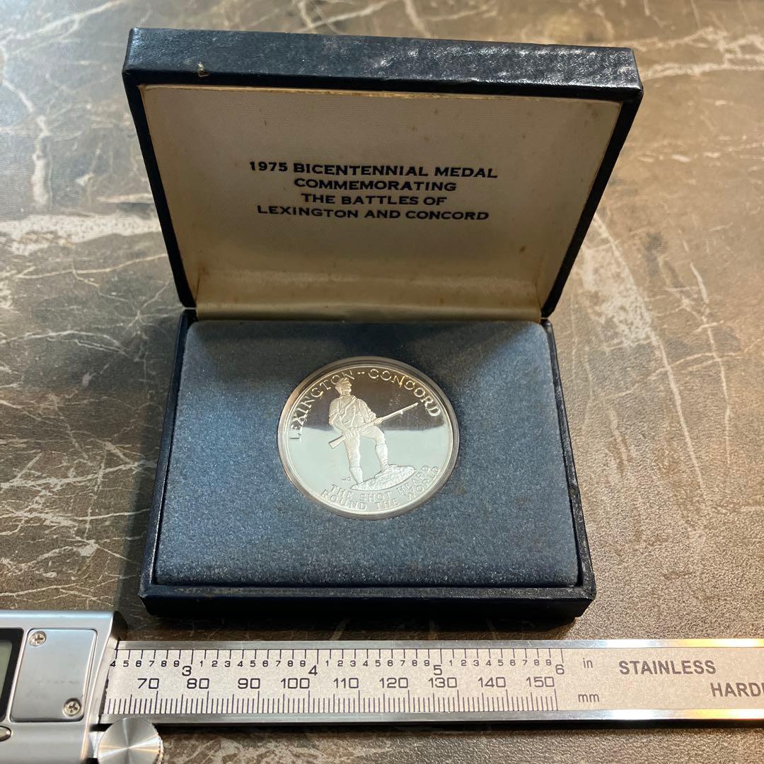 レキシントン　コンコード　200周年記念　メダル　slv925 銀　1975