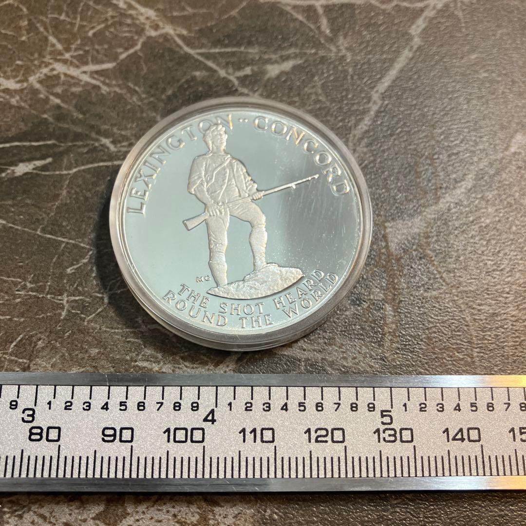 レキシントン　コンコード　200周年記念　メダル　slv925 銀　1975