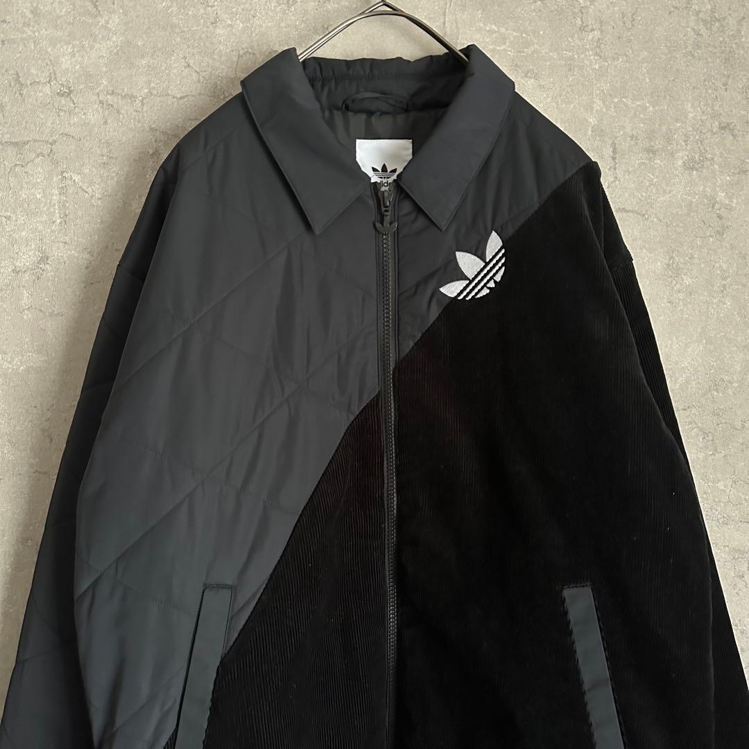 R*7様 希少　アディダス　ボンバージャケット　ナイロン　コーデュロイ　刺繍　ブ
