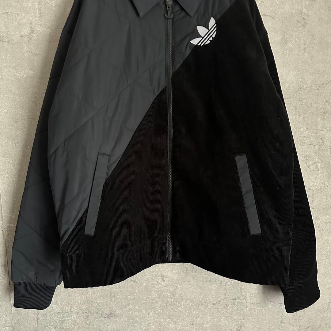 R*7様 希少　アディダス　ボンバージャケット　ナイロン　コーデュロイ　刺繍　ブ