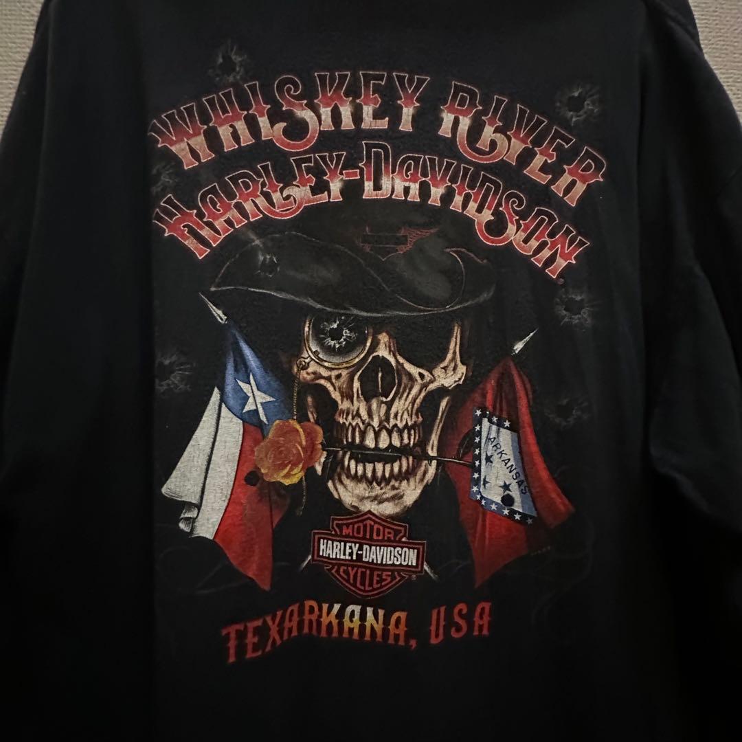 【ハーレーロンT】ハーレーダビッドソン　ロンTシャツ　XL　黒