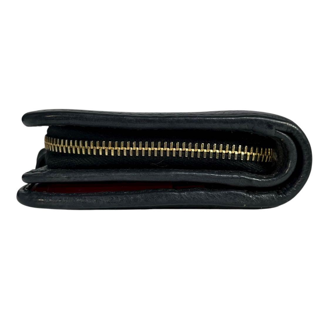 レア✨プラダ 二つ折り財布 ヴィッテログレイン ロゴ金具 バイカラー 黒 赤