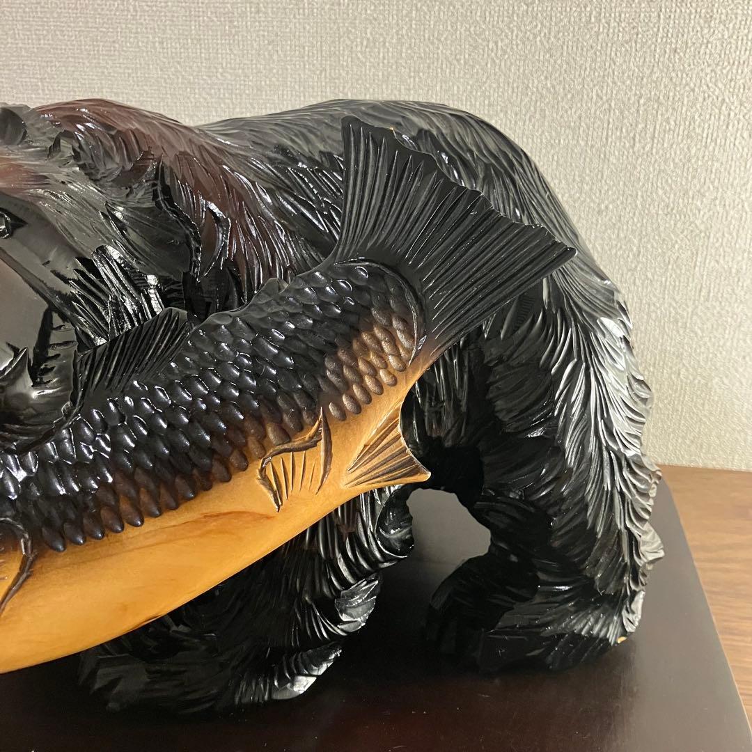 熊の木彫り・熊一刀彫北海道民芸品伝統工芸品人形郷土玩具置物古道具古物骨董