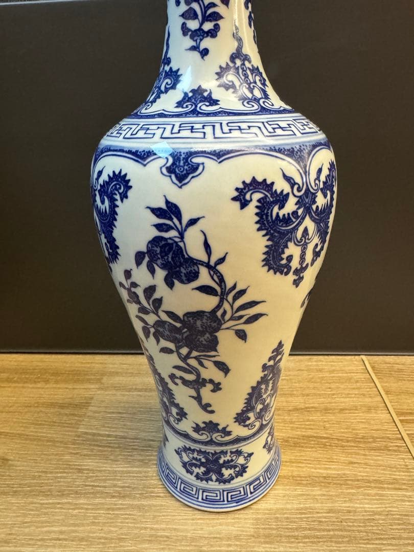 1513 中国大清乾隆年製銘青花瓶　官窯唐物　古美術品　染付