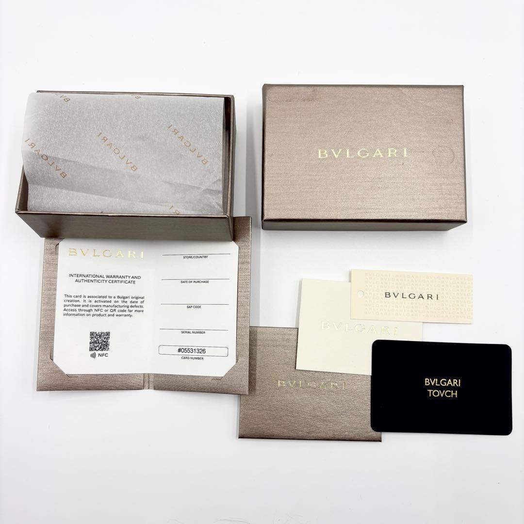 付属品完備✨️ブルガリ ロゴクリップ 6連レザーキーケース 黒 シルバー金具