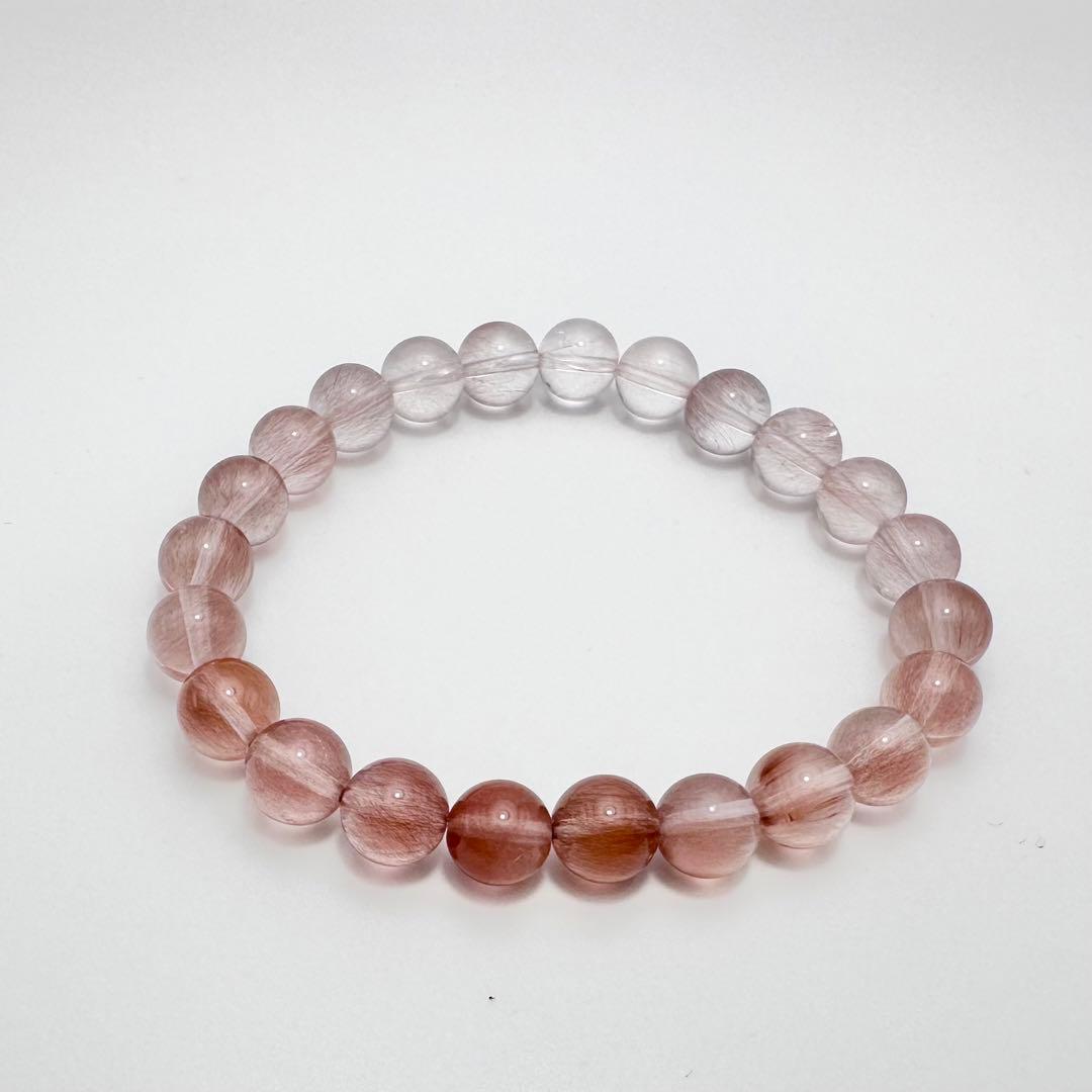 ピンクサゲニティッククォーツ　ブレスレット②
