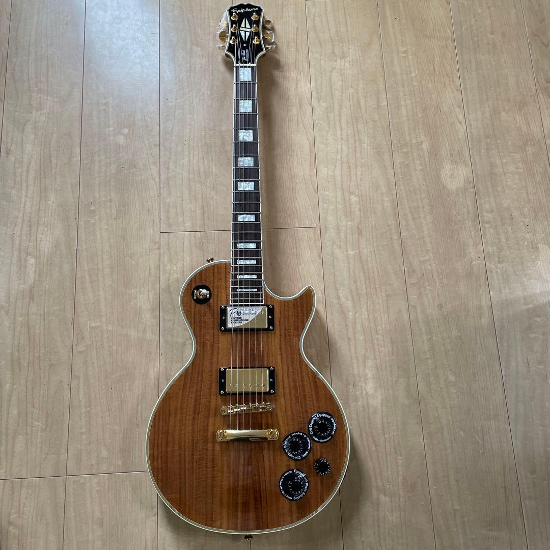 安い　Epiphone Les Paul Custom Koa Natural