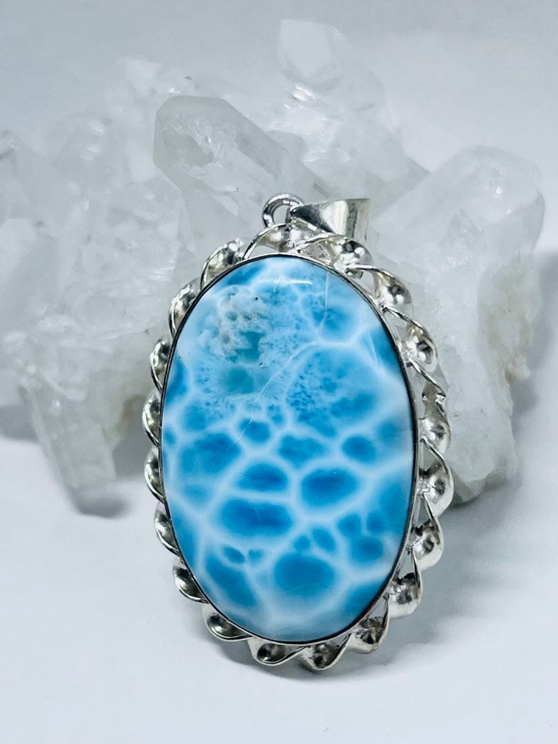 ラリマーペンダントトップシルバーシルバー天然石パワーストーン