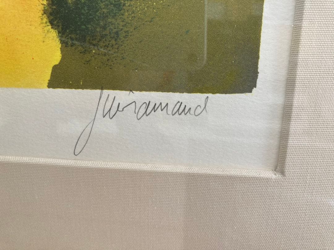 ギヤマン　「馬にのる人」　リトグラフ